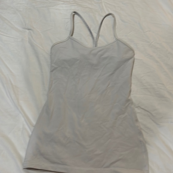 White Lululemon power Y tank top size 4 in good condition. - Picture 1 of 3
